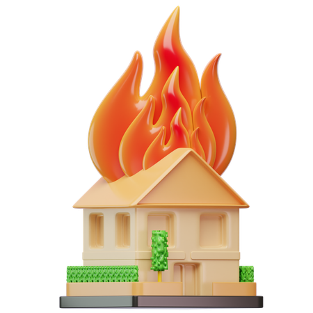 House Fire  3D Icon