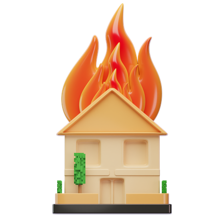 House Fire  3D Icon