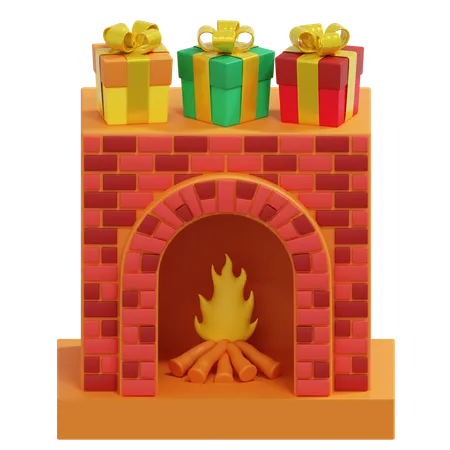 House Fireplace  3D Icon