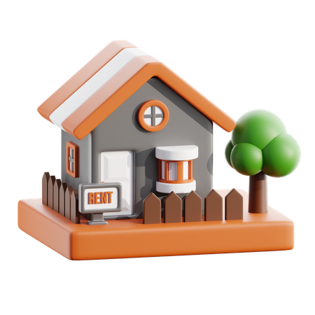 House for rent  3D Icon