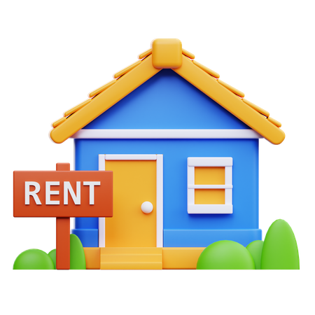 House for Rent  3D Icon