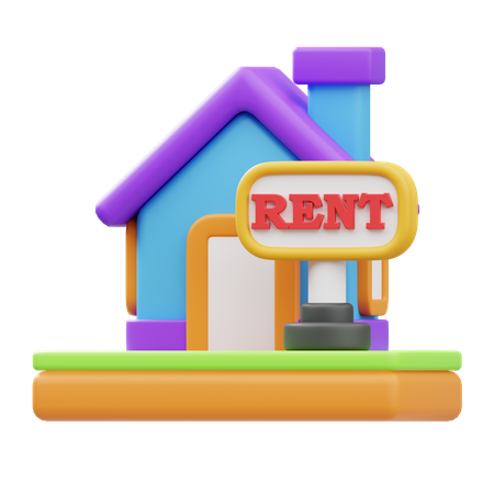 House for Rent  3D Icon