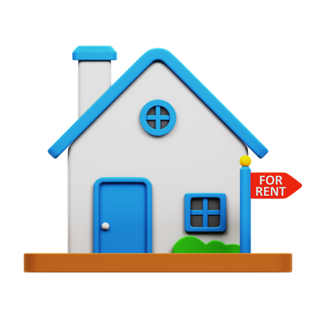 House For Rent  3D Icon