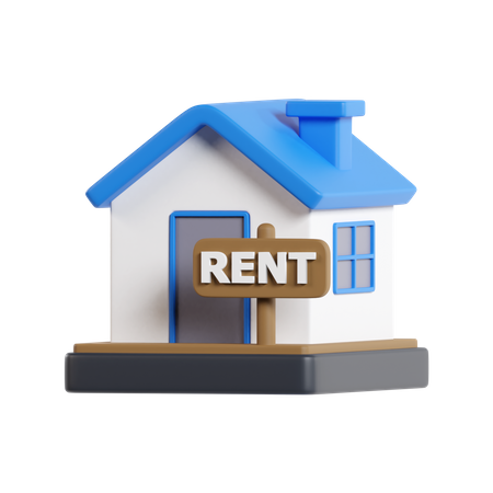 House For Rent  3D Icon