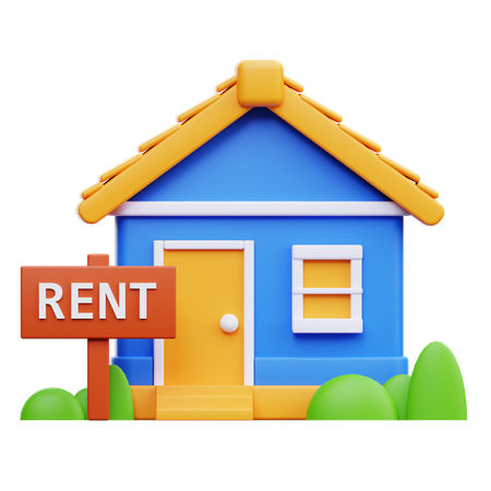 House for Rent  3D Icon