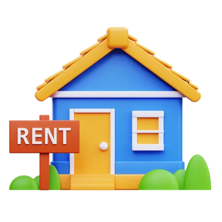 House for Rent  3D Icon