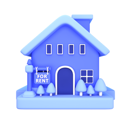 House For Rent  3D Icon