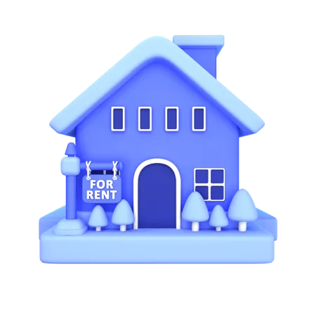 House For Rent  3D Icon