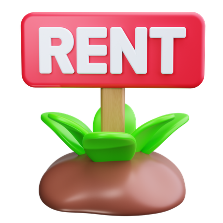 House For Rent  3D Icon