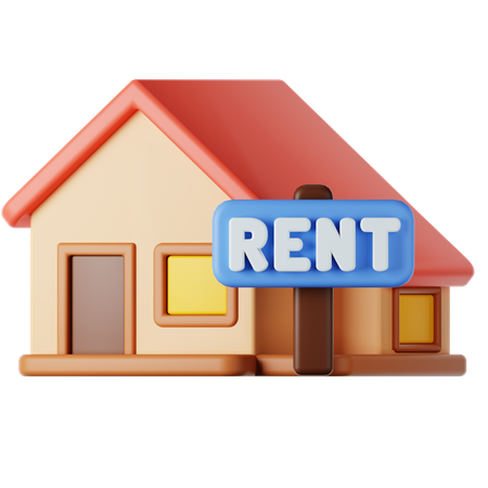 House For Rent  3D Icon