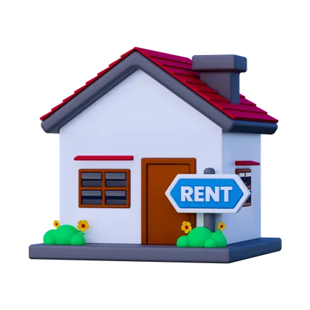 House for Rent  3D Icon