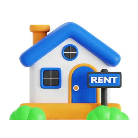 House For Rent  3D Icon