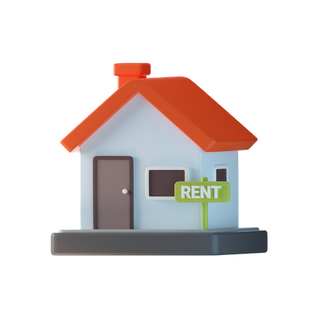 House For Rent  3D Icon