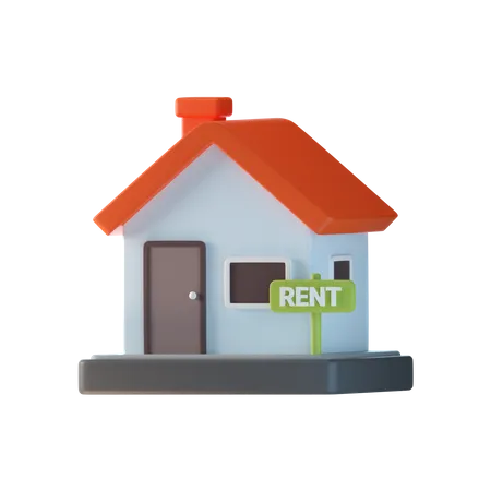 House For Rent  3D Icon