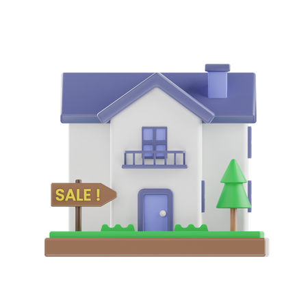 House For Sale  3D Illustration