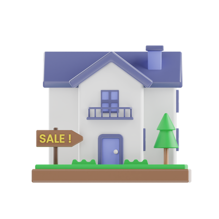 House For Sale 3D Illustration