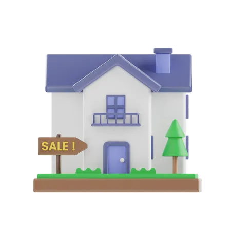 House For Sale 3D Illustration