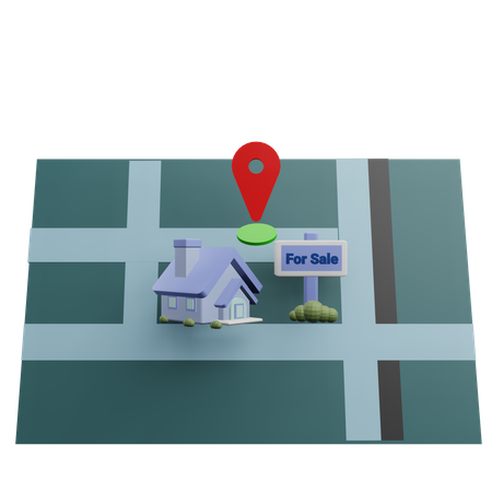 House For Sale Location  3D Icon