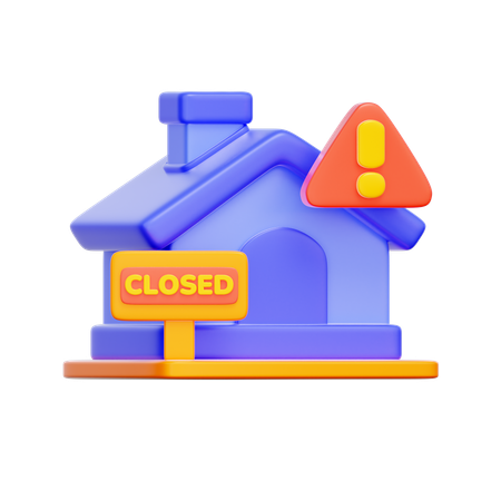 House Foreclosure  3D Icon