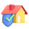 house insurance 3d logo