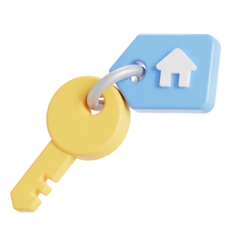 House Key For Home 3D Icon