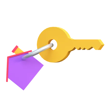 House Key Icon Real Estate 3 D Illustration 3D Icon