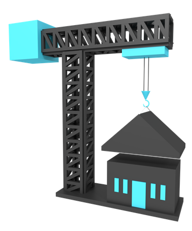 House lifting  3D Icon