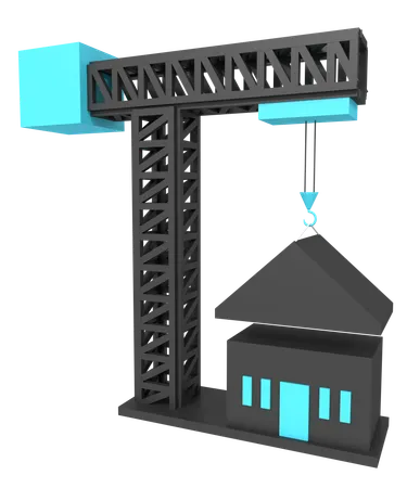 House lifting  3D Icon