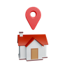 3d house location illustration
