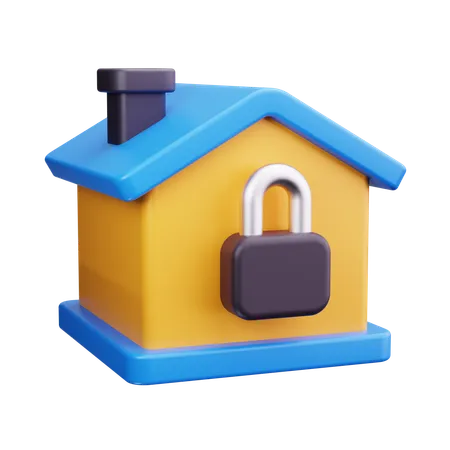 House Lock  3D Icon