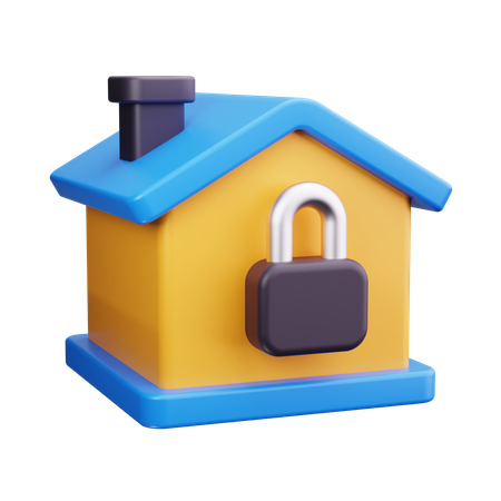 House Lock  3D Icon