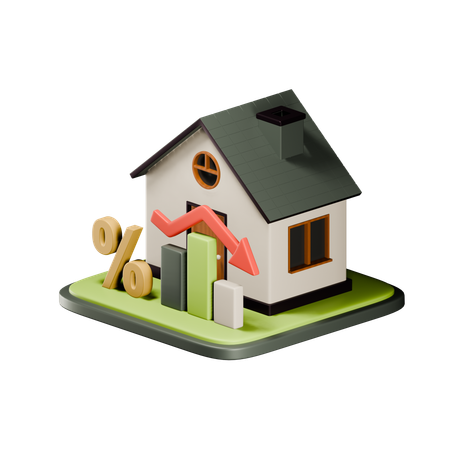 House Loss  3D Icon