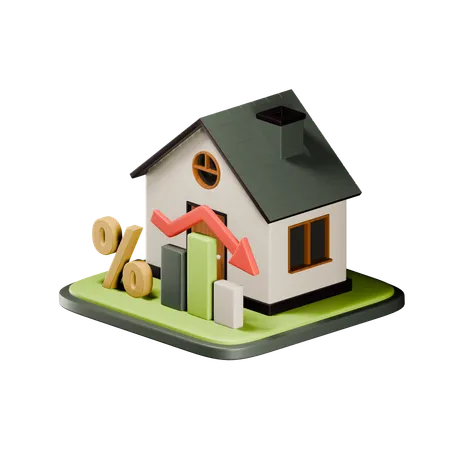 House Loss  3D Icon