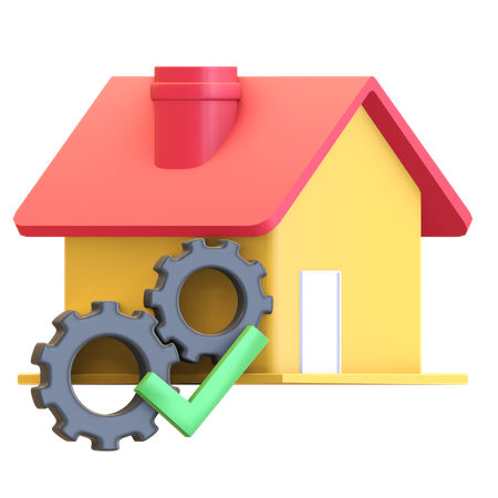 House maintenance  3D Illustration