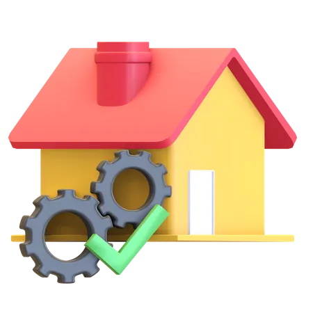 House maintenance  3D Illustration