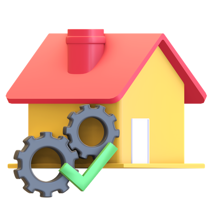 House maintenance 3D Illustration
