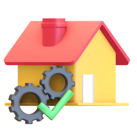 House maintenance 3D Illustration