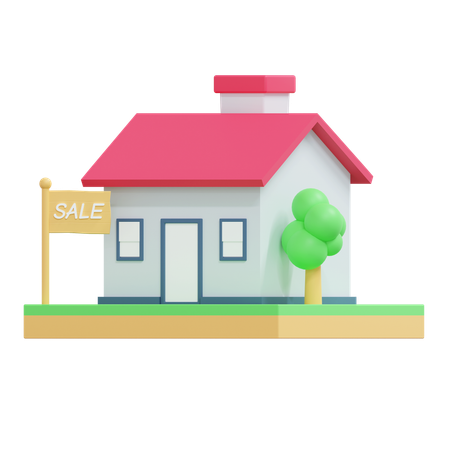 House On Sale  3D Icon
