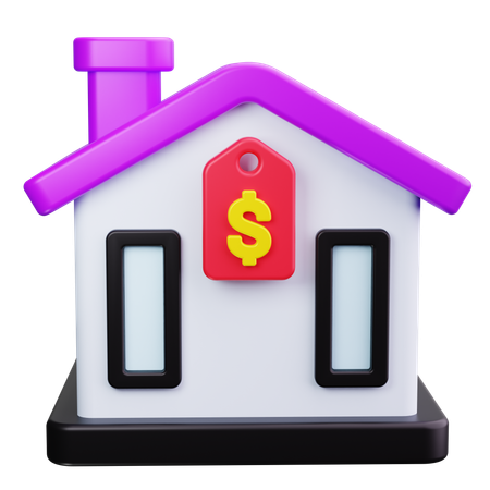 House On Sale  3D Icon