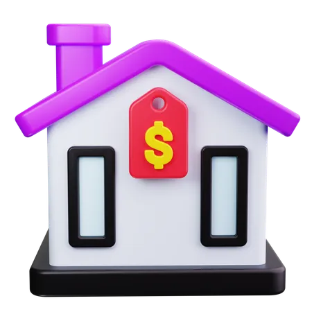 House On Sale  3D Icon