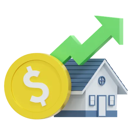 House Price High  3D Icon