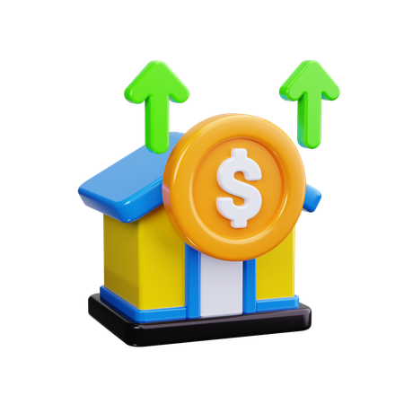 House Price Increase  3D Icon