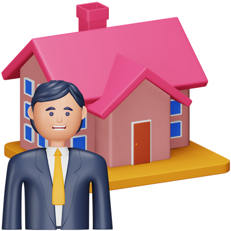 House Realtor  3D Icon