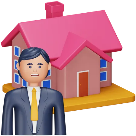 House Realtor  3D Icon