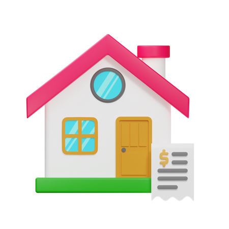 House Receipt  3D Icon