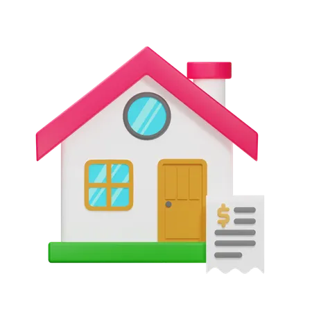 House Receipt  3D Icon