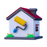 house renovation 3d logo