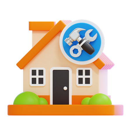 House Renovations  3D Icon