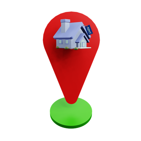 House Rent Location  3D Icon