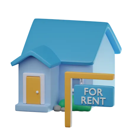 House Rent Real Estate  3D Icon